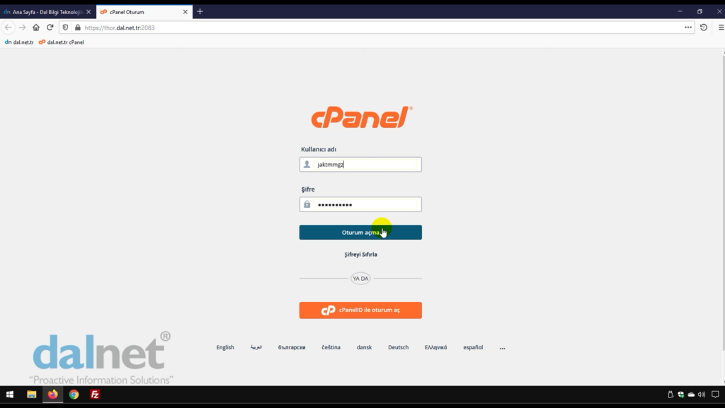 cPanel'de E-Posta hesabı oluşturma