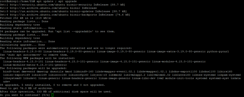 Ubuntu 20.04 Sürümüne Güncelleme