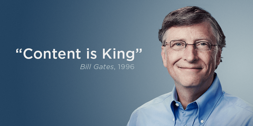 İçerik Kraldır, Content is King - Bill Gates
