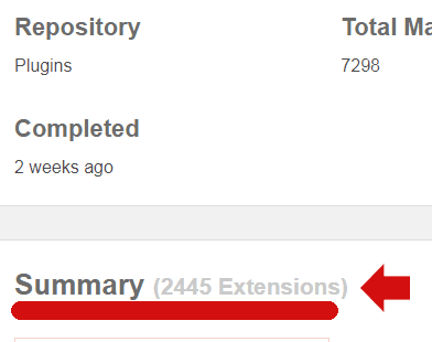 Bu liste iki hafta önce oluşturuldu. Sorunlu eklenti sayısını artık daha az olması bekleniyor.