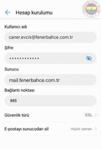 FB ANDROID 24 fenerbahce.com.tr Android E-Posta Hesabı Kurulumu