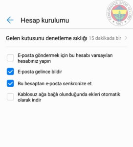 FB ANDROID 26 fenerbahce.com.tr Android E-Posta Hesabı Kurulumu