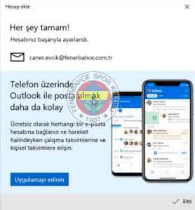 Windows FB 8 fenerbahce.com.tr Windows E-Posta Hesabı Kurulumu